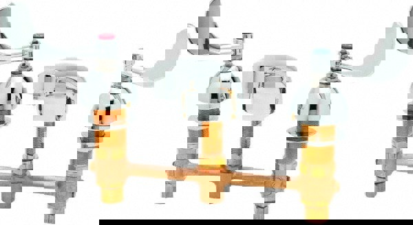 Wrist Blade Handle, Deck Mounted Bathroo